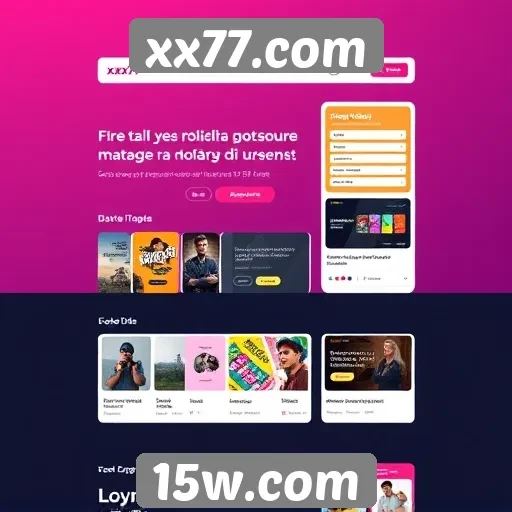 Evolução da interface do usuário no site xx77.com